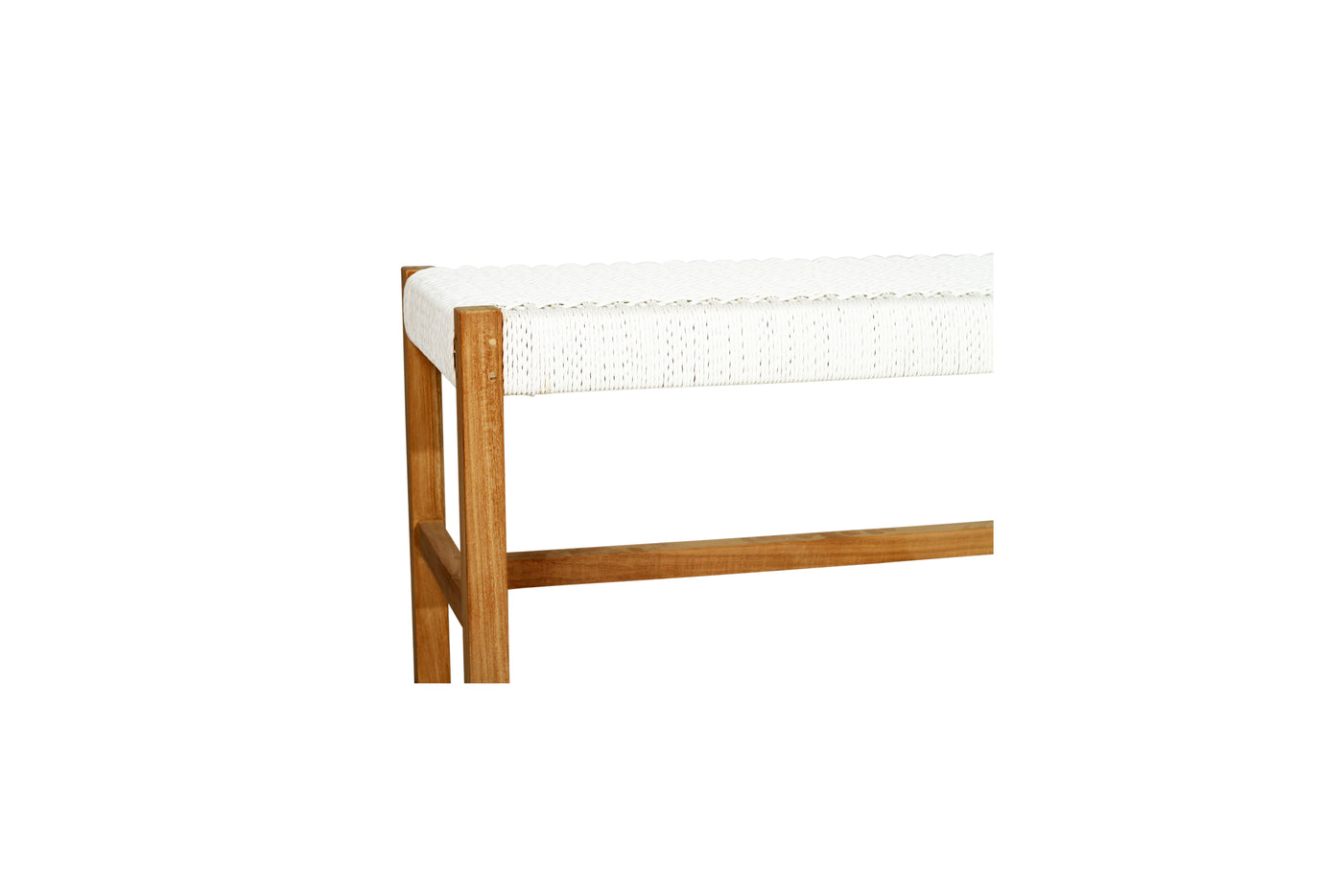 Texan Bench Seat - White - Close Weave