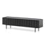 2m Wooden TV Entertainment Unit - Full Black