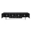 2m Wooden TV Entertainment Unit - Full Black