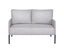 Artiss Armchair 2-Seater Sofa Accent Chair Loveseat Grey Linen Fabric Metal Leg