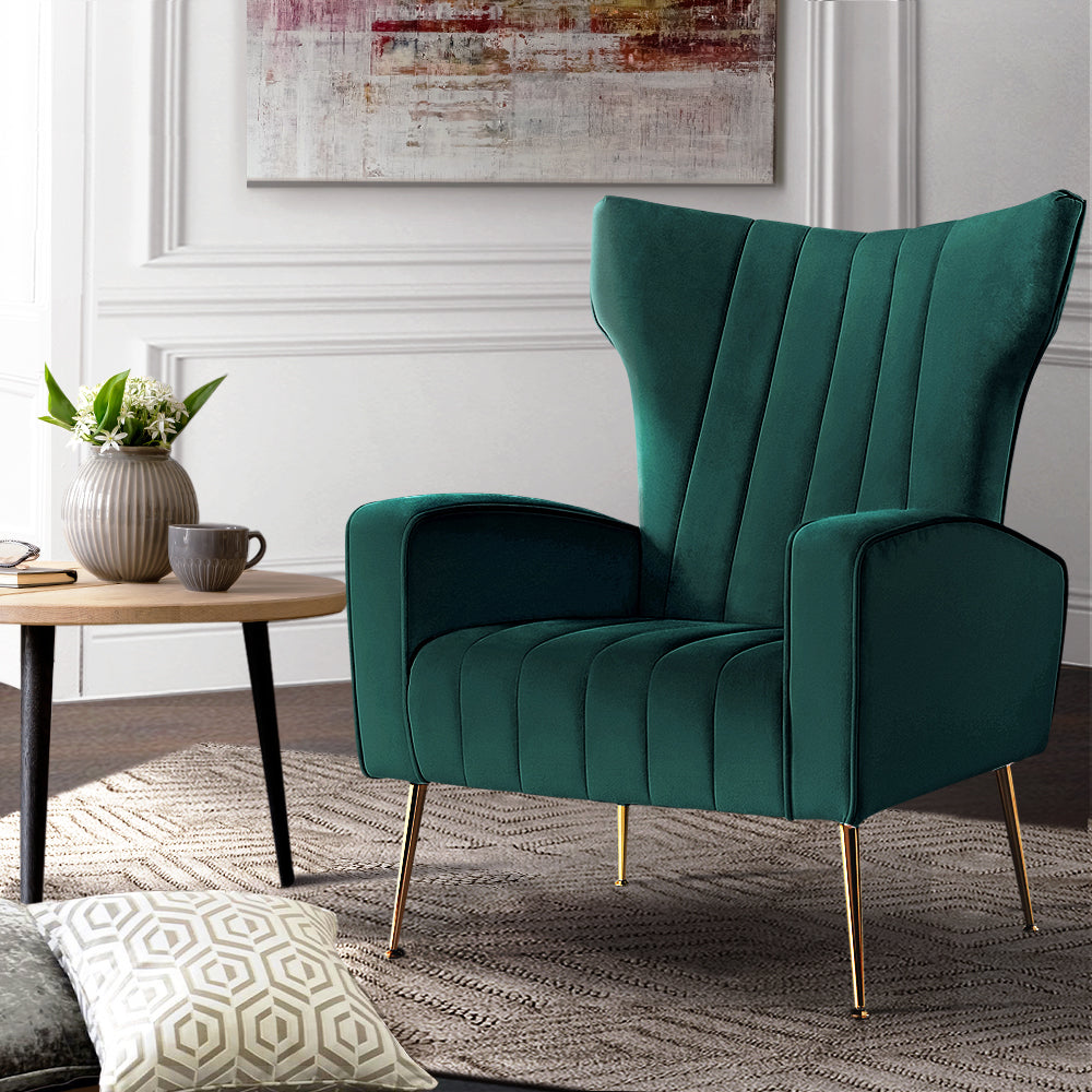 Armchair Lounge Chairs Accent Armchairs Chair Velvet Sofa Green Seat