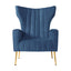 Armchair Lounge Accent Chairs Armchairs Chair Velvet Sofa Navy Blue Seat