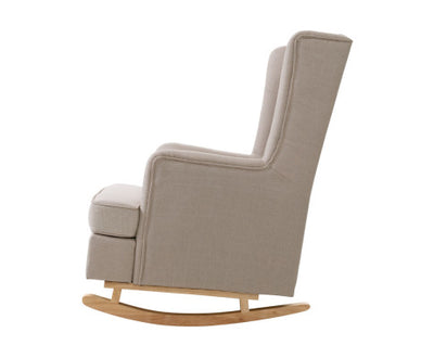 Artiss Rocking Chair Armchair Linen Fabric Beige Gaia