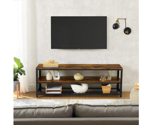 Industrial TV Stand 60 Inches, Rustic Brown