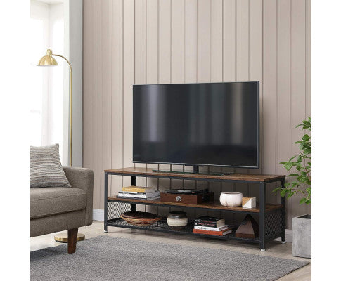 Industrial TV Stand 60 Inches, Rustic Brown