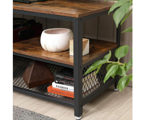 Industrial TV Stand 60 Inches, Rustic Brown