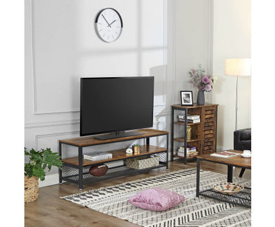 Industrial TV Cabinet Sturdy Wooden Entertainment Unit