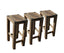 Set of 3 black bar stools