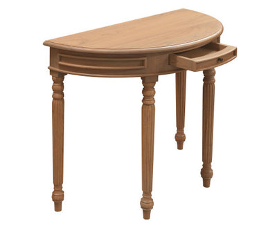 Huntley Turn Leg Half Round Sofa Table (Natural)