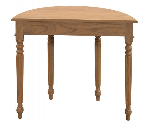 Huntley Turn Leg Half Round Sofa Table (Natural)