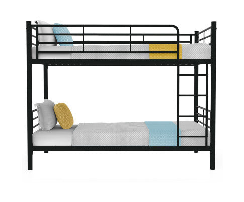 Kingston Slumber 2in1 King Single Metal Bunk Bed Frame, with Modular Design, Dark Matte Grey