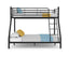 Kingston Slumber Metal Single over Double Bunk Bed Frame, Dark Matte Grey