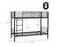 Kingston Slumber 2in1 Single Metal Bunk Bed Frame, with Modular Design, Dark Matte Grey