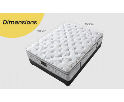 KINGSTON Mattress Queen Size Medium Firm Euro Top Pocket Spring Memory Foam 34CM