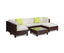 LONDON RATTAN 7pc Sofa Outdoor Furniture Brown Wicker Lounge Set Setting Pool