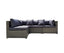 LONDON RATTAN 4 Seater Modular Outdoor Lounge Sofa Setting, Grey