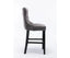 6X Velvet Bar Stools with Studs Trim Wooden Legs Tufted Dining Chairs Kitchen