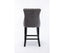 6X Velvet Bar Stools with Studs Trim Wooden Legs Tufted Dining Chairs Kitchen