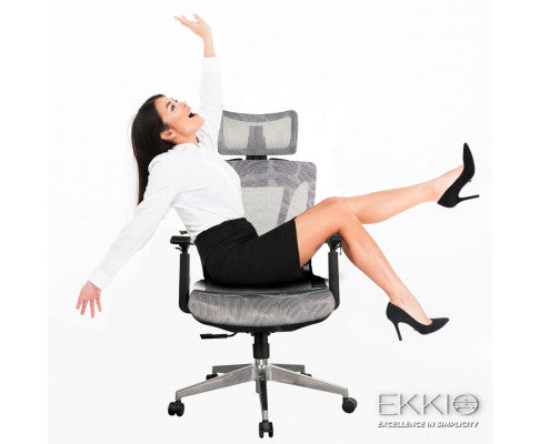 EKKIO Byron - Office Chair (Silver) EK-OC-103-SQ / EK-OC-103-BST