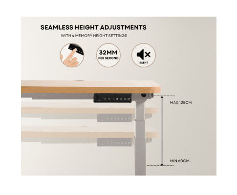 EKKIO Adjustable Desk Riser Frame - Two Leg Stand (Grey) EK-DRF-101-NT