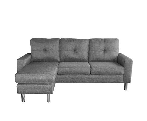 Sarantino Linen Corner Sofa Lounge Couch Modular Furniture L Chair Home Chaise Grey