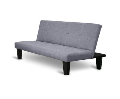 Sarantino Sofa Bed Lounge Couch Futon Furniture Seat Adjustable Suite Dark Grey