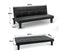 Sarantino 2 Seater Modular Faux Leather Fabric Sofa Bed Couch - Black