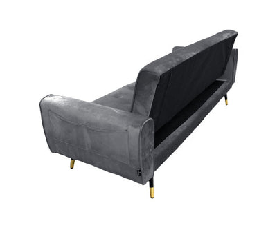 Sarantino Ava 3-seater Tufted Velvet Sofa Bed By Sarantino - Dark Grey