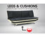 Sarantino Bronx Sofa Bed Faux Leather Lounge Couch Futon Furniture Adjustable Suite Black