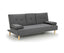 Sarantino Rochester Linen Fabric Sofa Bed Lounge Couch Futon Furniture Suite - Dark Grey