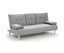 Sarantino Rochester Linen Fabric Sofa Bed Lounge Couch Futon Furniture Suite - Light Grey