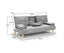 Sarantino Rochester Linen Fabric Sofa Bed Lounge Couch Futon Furniture Suite - Light Grey