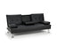 Sarantino Rochester Faux Leather Sofa Bed Lounge Couch Futon Furniture Suite - Black