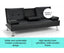 Sarantino Rochester Faux Leather Sofa Bed Lounge Couch Futon Furniture Suite - Black