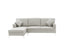 Sarantino Linen Corner Sofa Couch Lounge L-shape W/right Chaise Seat Light Grey