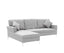 Sarantino Linen Corner Sofa Couch Lounge L-shape W/right Chaise Seat Light Grey