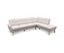 Sarantino Faux Linen Corner Sofa Lounge L-shaped Chaise Light Grey