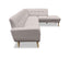 Sarantino Faux Linen Corner Sofa Lounge L-shaped Chaise Light Grey