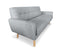 Sarantino 6-Seater Linen Sofa Set Couch Futon - Light Grey