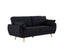 Sarantino 3 Seater Modular Linen Fabric Sofa Bed Couch Futon Suite - Black