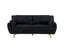 Sarantino 3 Seater Modular Linen Fabric Sofa Bed Couch Futon Suite - Black