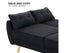 Sarantino 3 Seater Modular Linen Fabric Sofa Bed Couch Futon Suite - Black