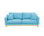 Sarantino 3 Seater Faux Velvet Wooden Sofa Bed Couch Furniture - Blue