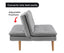 Sarantino 3 Seater Linen Couch Sofa Bed Lounge Futon - Light Grey