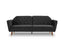 Sarantino Faux Velvet Tufted Sofa Bed Couch Futon - Black