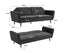 Sarantino Faux Velvet Tufted Sofa Bed Couch Futon - Black