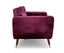 Sarantino Faux Velvet Tufted Sofa Bed Couch Futon - Burgundy