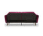 Sarantino Faux Velvet Tufted Sofa Bed Couch Futon - Burgundy