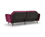 Sarantino Faux Velvet Tufted Sofa Bed Couch Futon - Burgundy