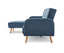 Sarantino 3-Seater Corner Sofa Bed with Chaise Lounge - Blue